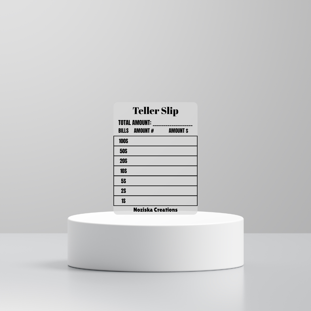 Set of 3 Teller Slips