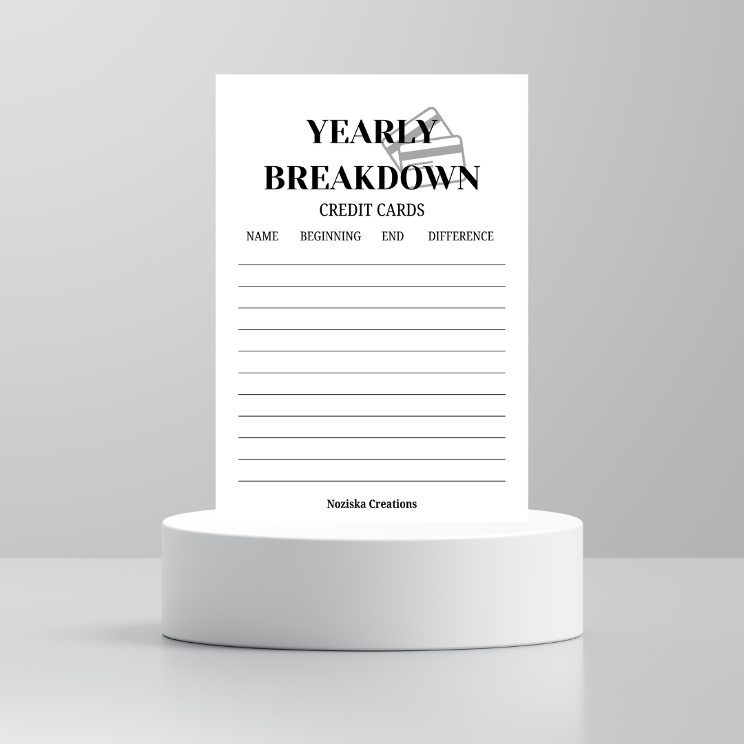 Yearly Budget Digital Download