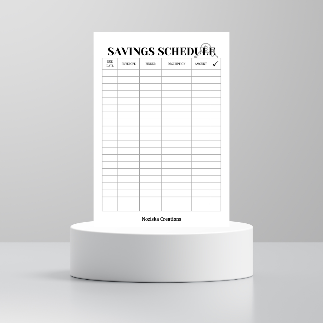 Budget Scheduler Digital Download