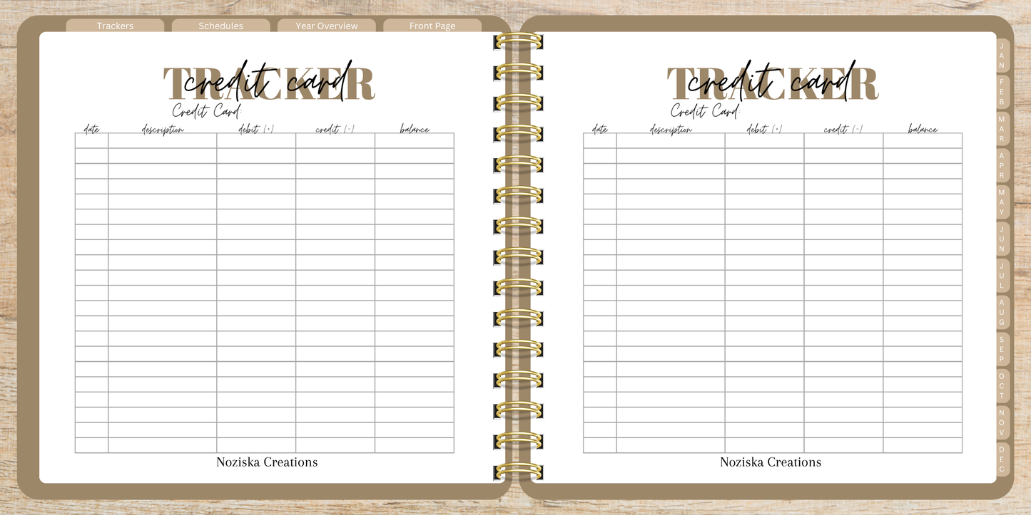 Digital Budget Notebook
