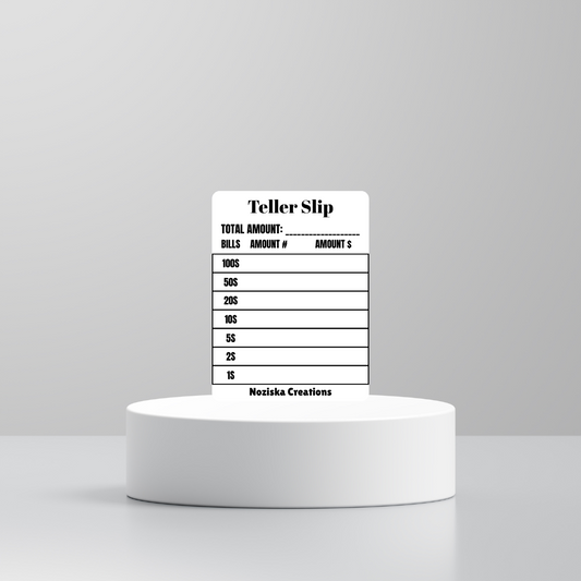 Set of 3 Teller Slips