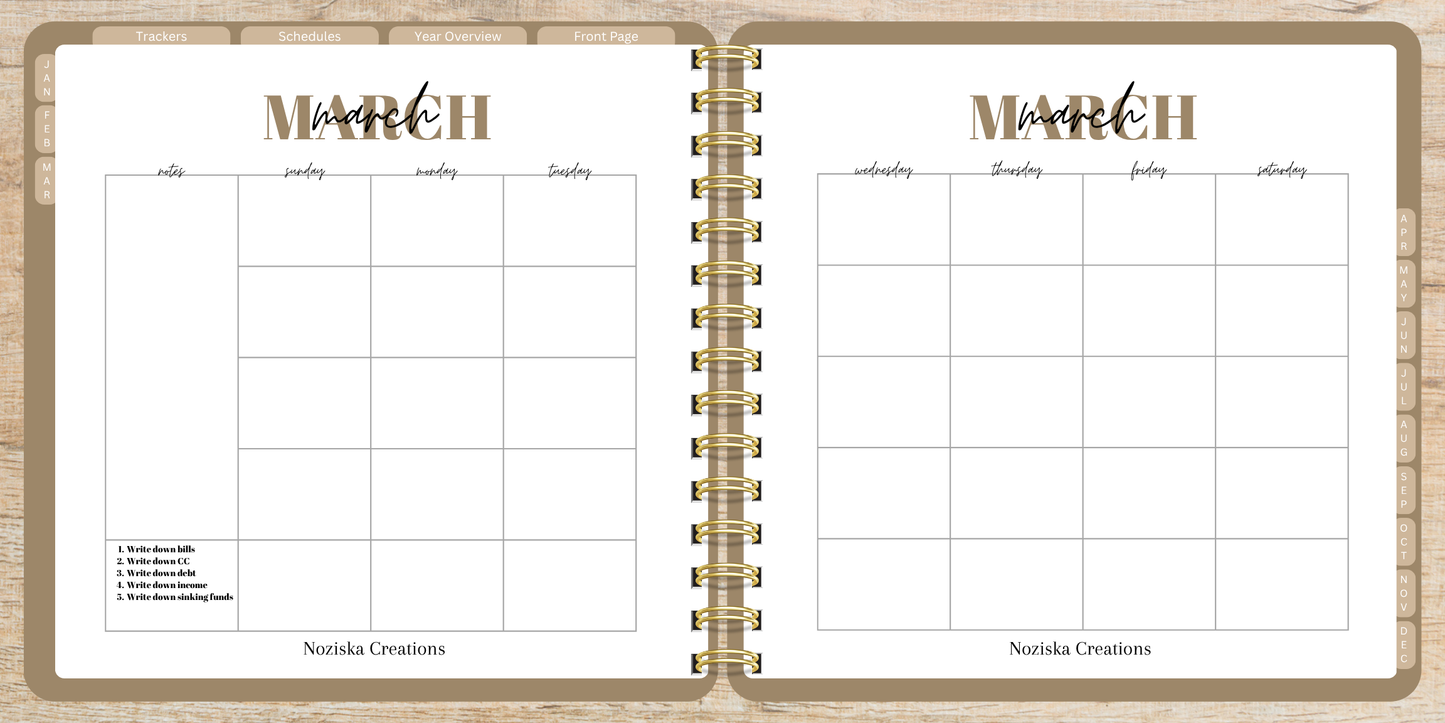 Digital Budget Notebook