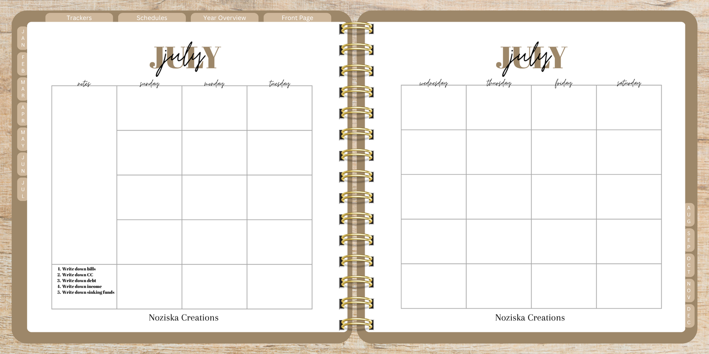 Digital Budget Notebook
