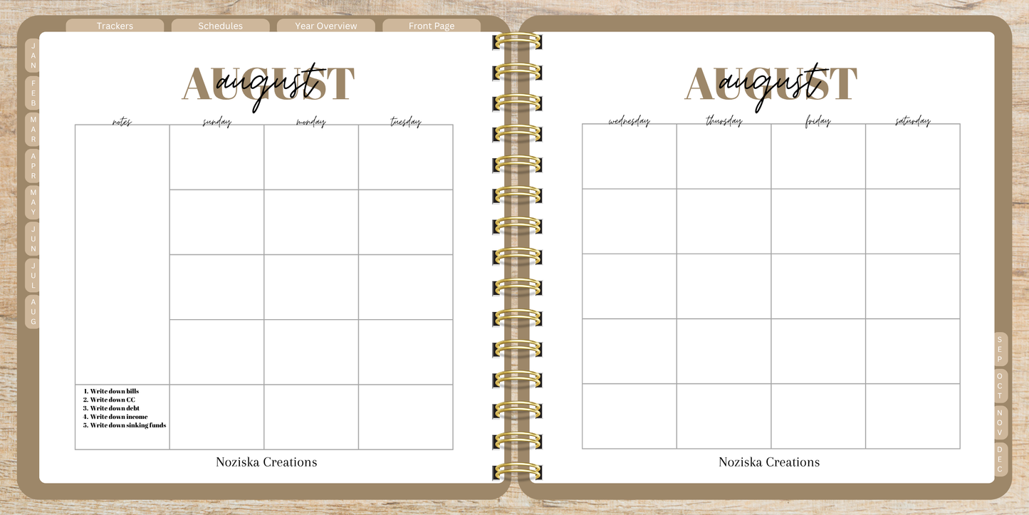Digital Budget Notebook