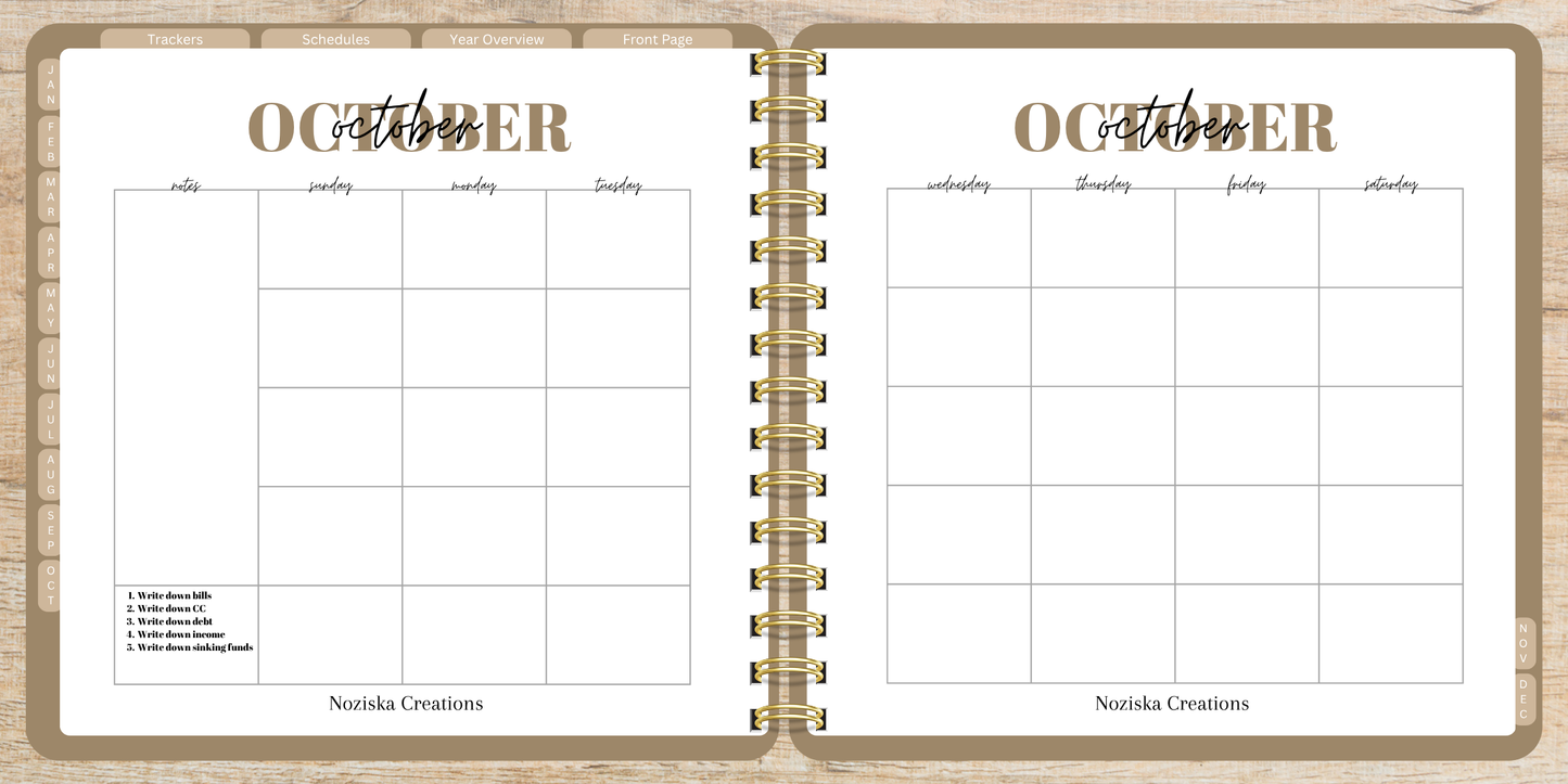 Digital Budget Notebook
