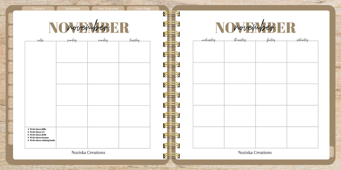 Digital Budget Notebook