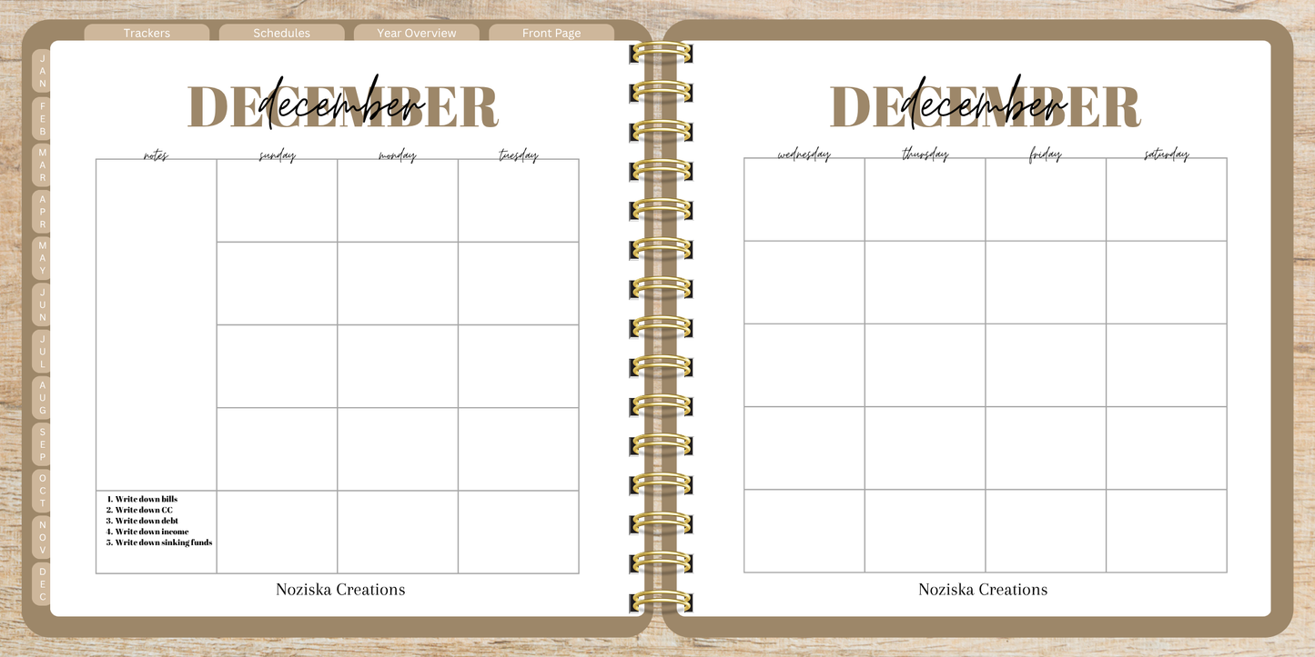 Digital Budget Notebook
