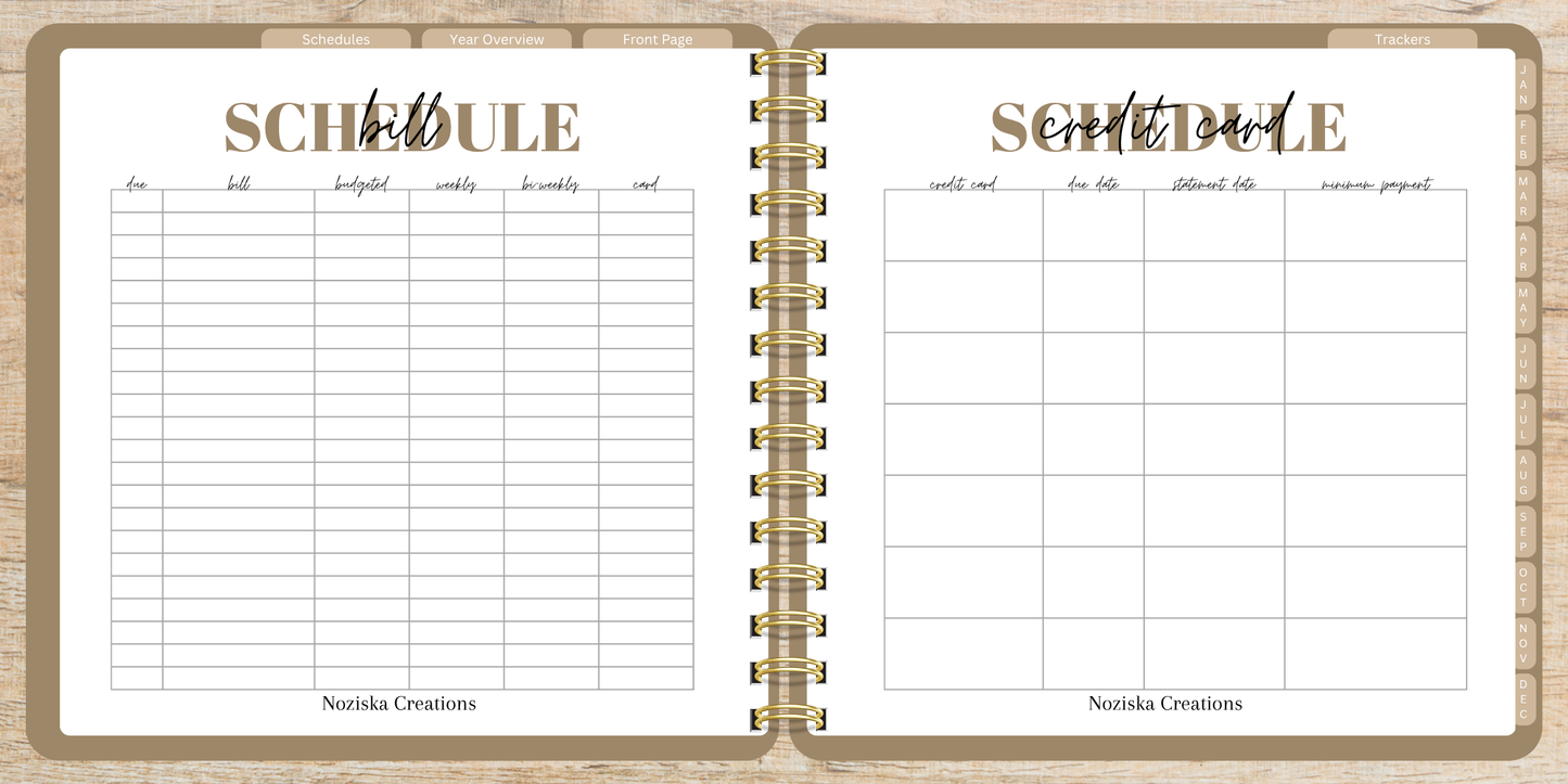 Digital Budget Notebook