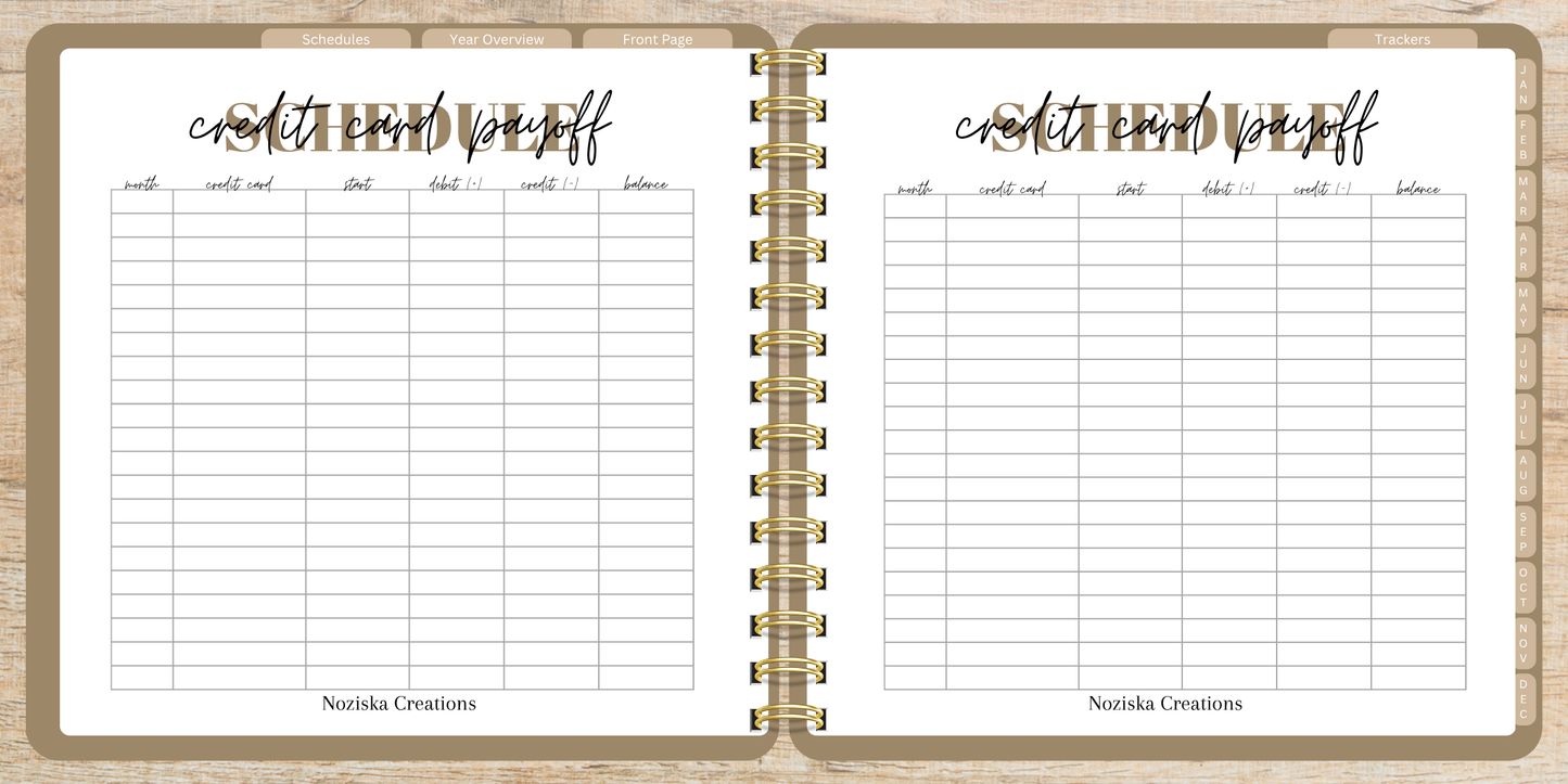 Digital Budget Notebook