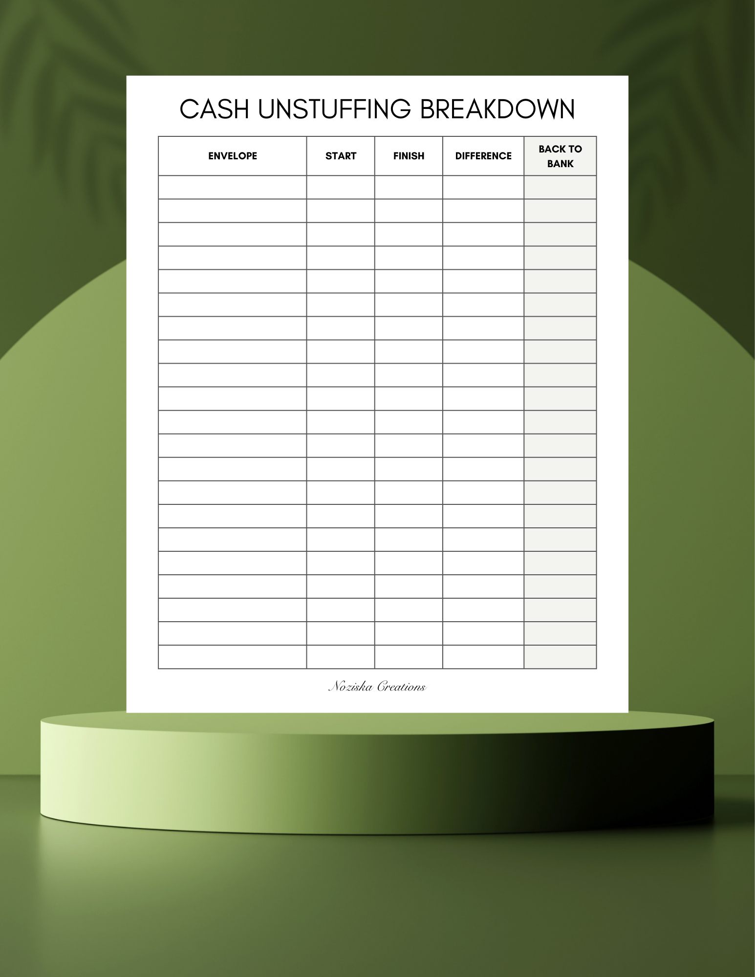 Cash Unstuffing Notepads